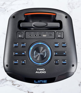Timo Audio PartyBox T800 Portable PA Speaker with 2 UHF Wireless Mic